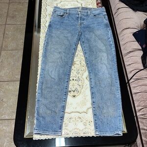 7 For All Mankind light blue Josefina skinny boyfriend jeans
